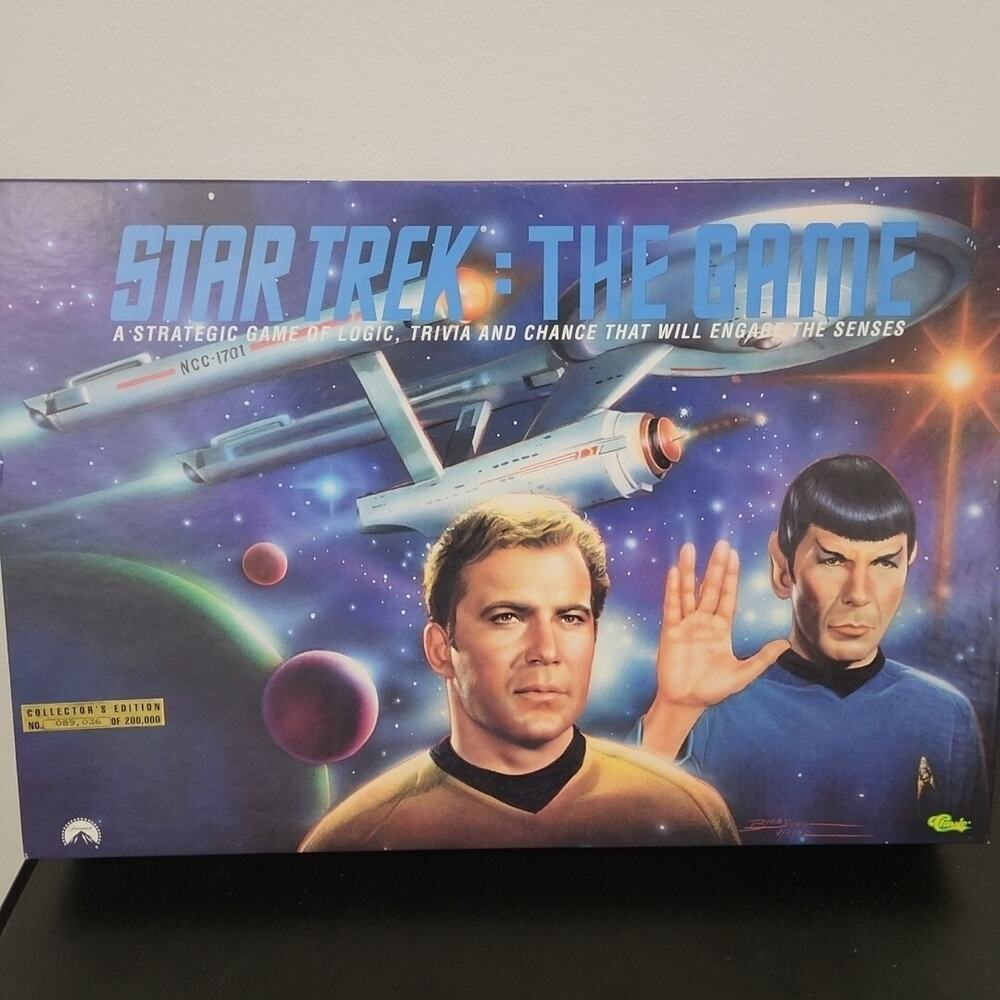 Classic 1992 Star Trek The Game Vintage Board Collector's Edition - Never Used